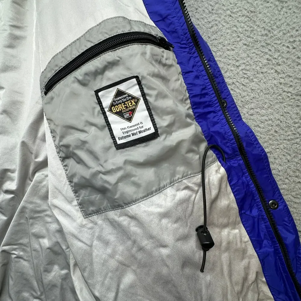 Vintage Bass Pro Shops Gore-Tex Jacket Mens 3XL Nylon Full Zip Hooded Rain Coat